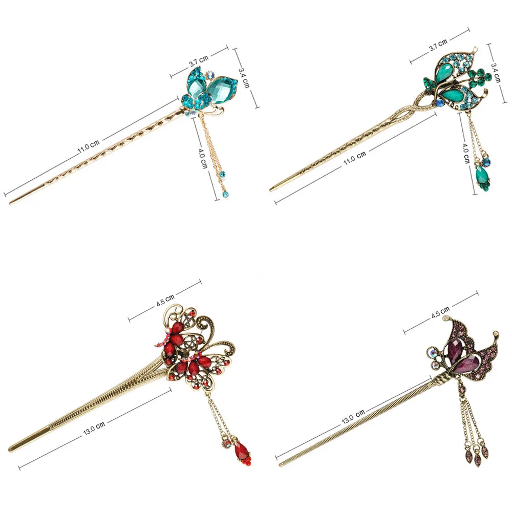 1 шт. заколки для волос с бабочками|hair stick|butterfly hair stickbridal wedding |