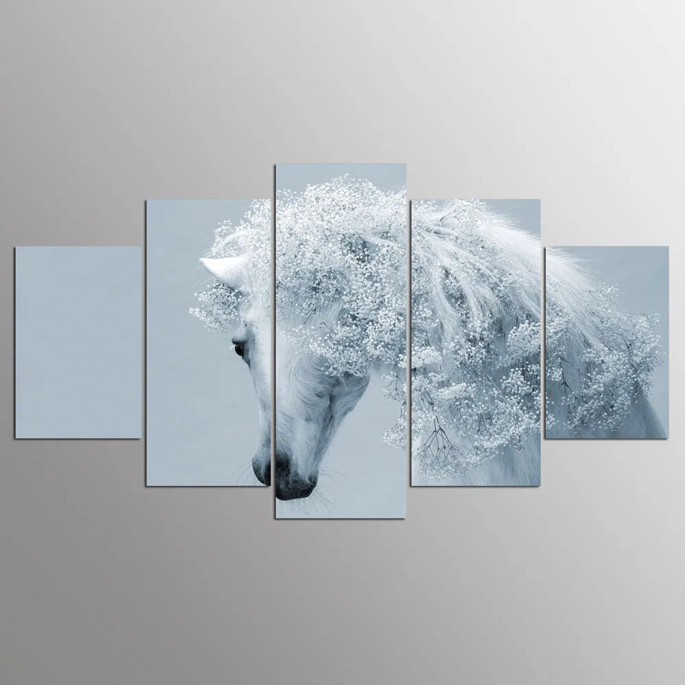 

HD Print 5 Pcs canvas art horse painting modern home decor wall art picture living room decor print Painting on canvas IM-352