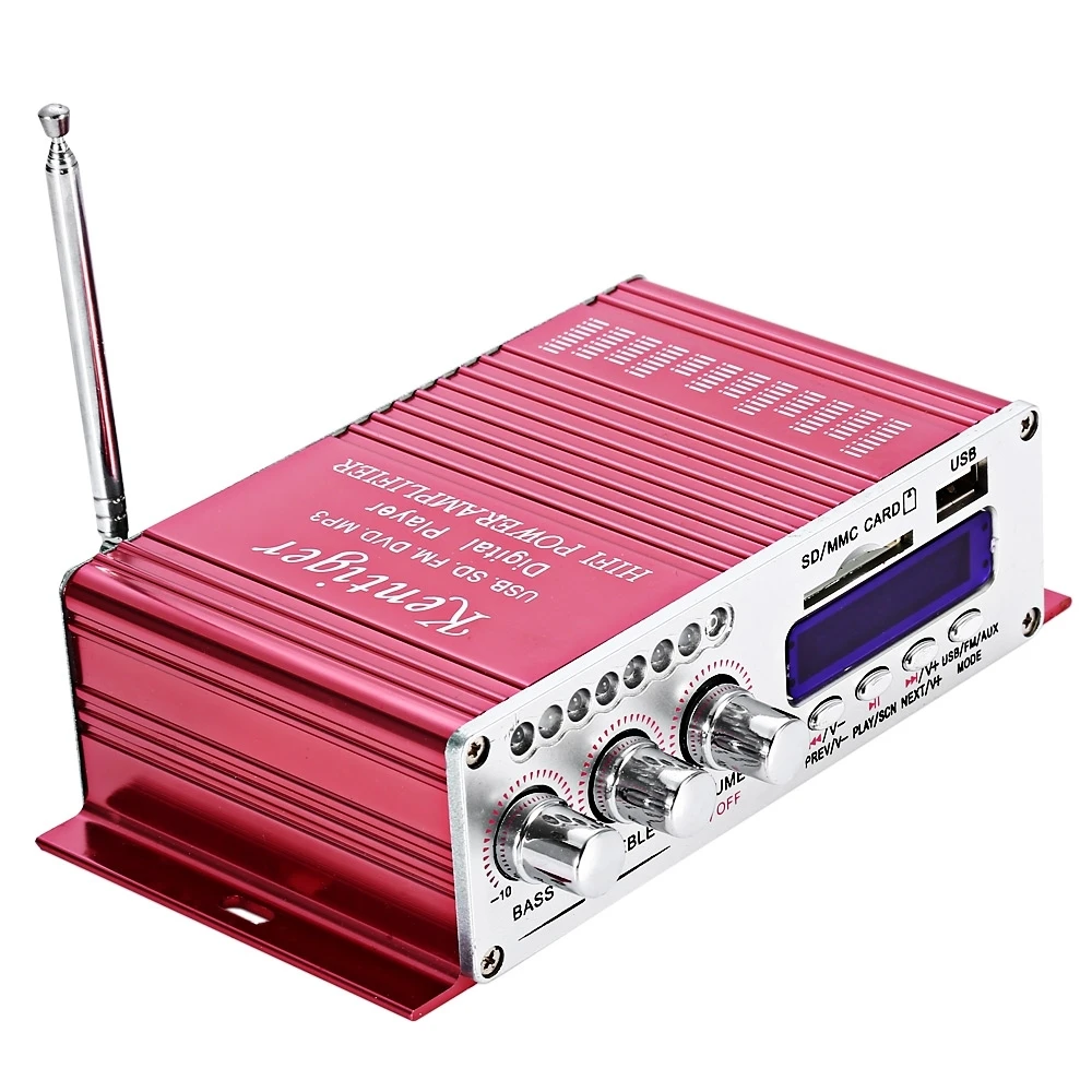 Hy 502 USB FM аудио стерео Усилители домашние Радио MP3 Динамик LED Hi Fi 2 канальный