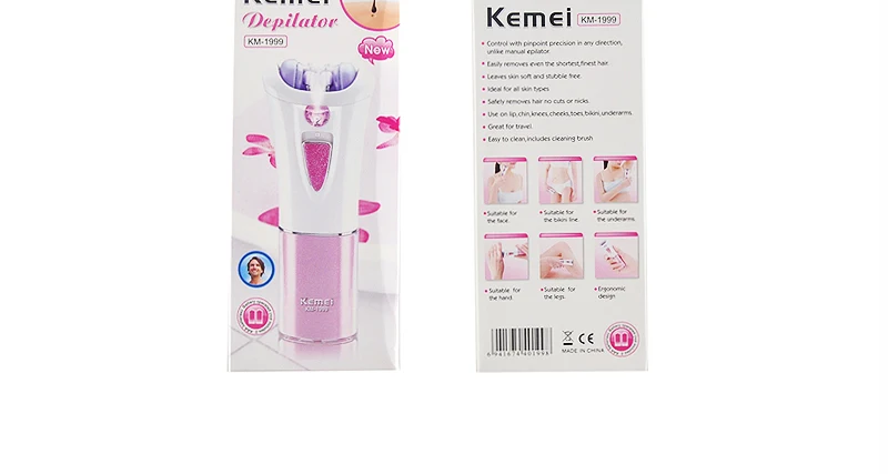 Kemei Mini Electric Epilator For Women Care Depilador Hair Removal Machine Shaver epilator Female Body Face Depilatory tool D40