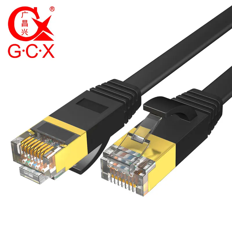 Кабель Ethernet GCX 10 Гбит/с Cat7 STP 8P8C плоский соединительный кабель RJ45 Интернет-сеть