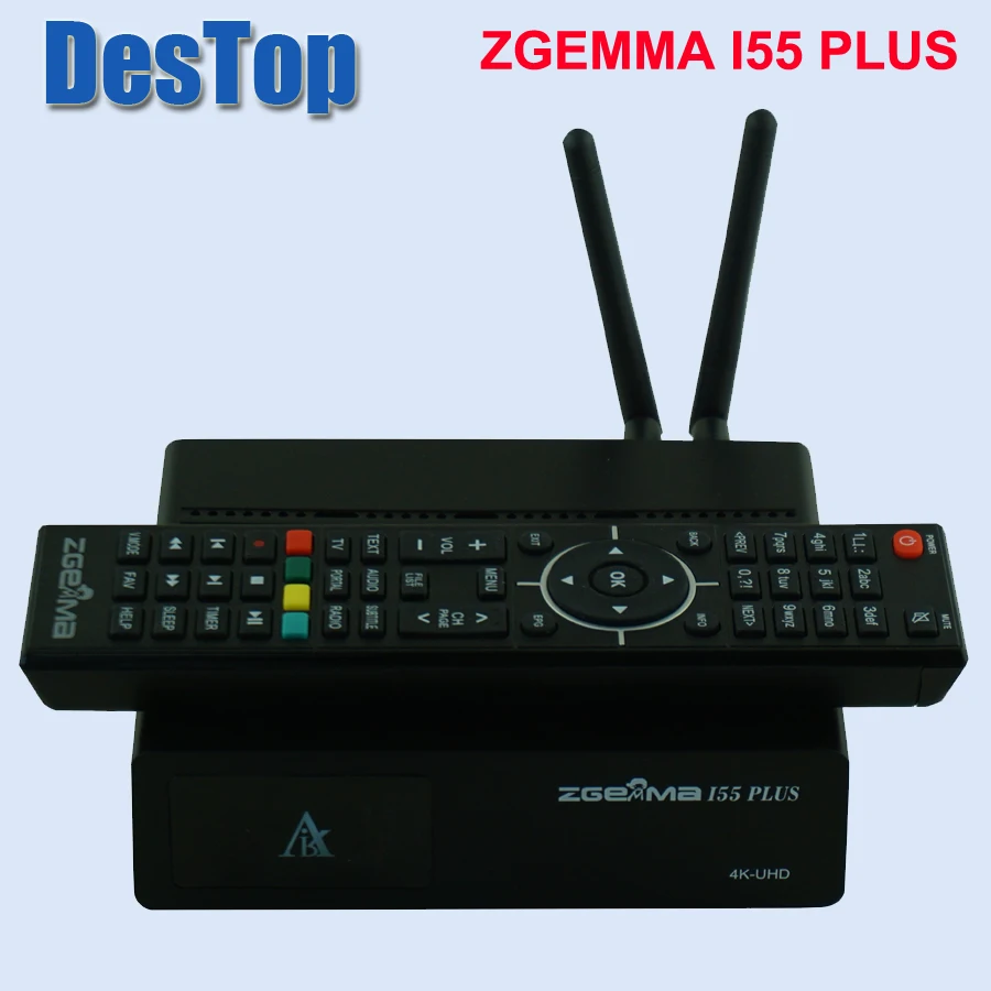 4K UHD IPTV Box ZGEMMA i55 1500 МГц четырехъядерный Linux OS E2 H.265/HEVC Multistream со встроенным WiFi