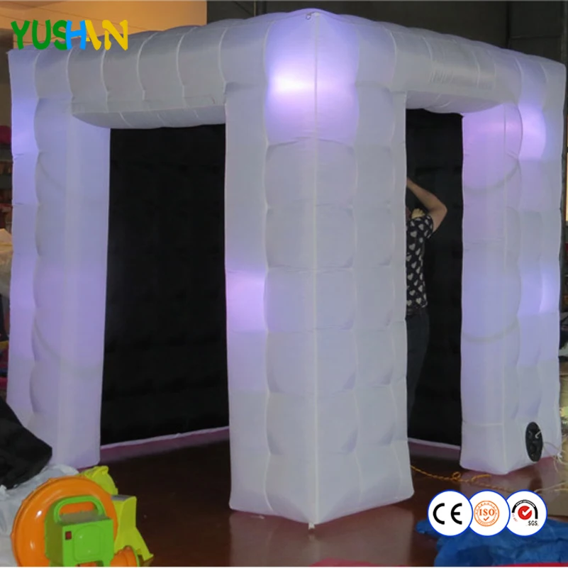 للبيع مصابيح LED قابلة للنفخ ، مكعب ، كشك صور ، خيمة حفلات ، كشك صور قابل للنفخ ، كابينة كابينة رومانسية لحفلات الزفاف والمناسبات