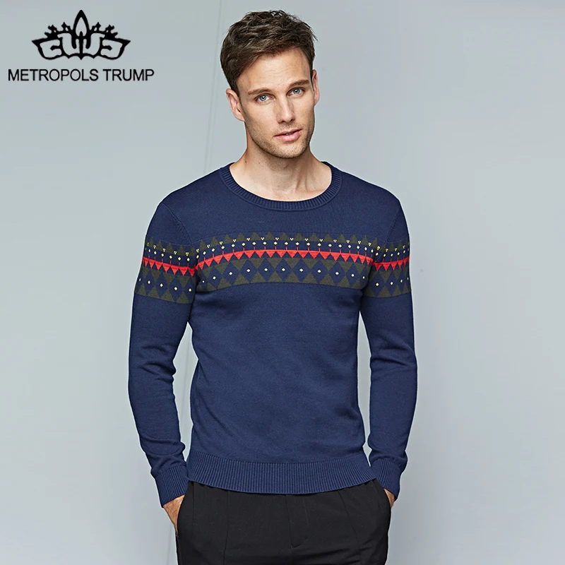 Свитеры для женщин мужской простой Стиль одежда с длинным рукавом Slim Fit трикотаж