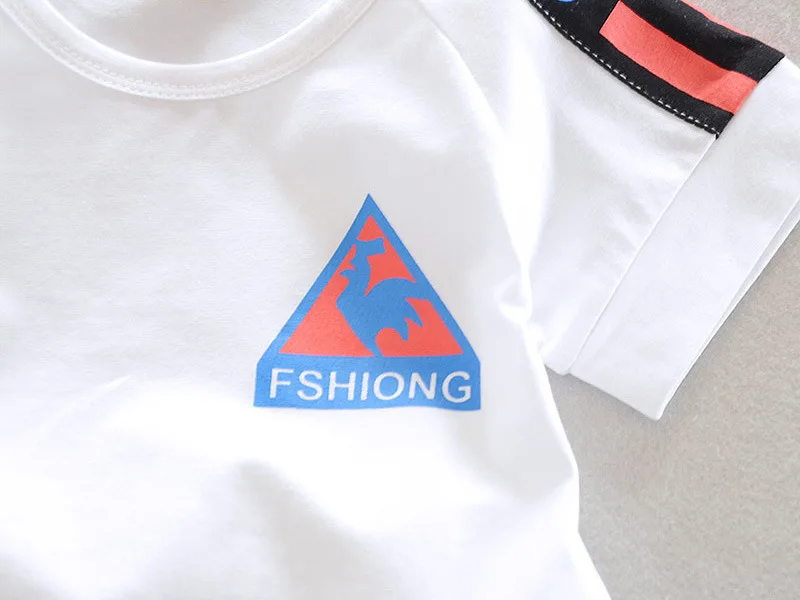 Fashion kids clothes summer new boys clothing sets 2019 children fashion cotton tees+shorts 2pcs outfits for 1-7Y |