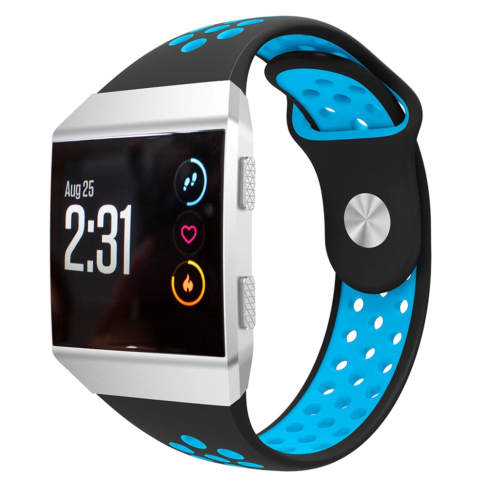S L размер двойной цвет спортивный силиконовый браслет ремешок для Fitbit Ionic Смарт-часы ремень Watachband Спортивные товары аксессуары