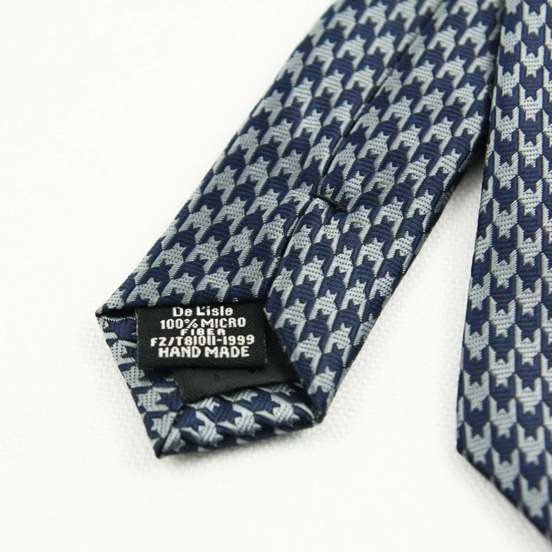 Brand New Fashion Designer Jacquard Houndstooth Skinny Slim Necktie Swallow Gird Narrow Tie Microfibre Nano Waterproof Men Gift |
