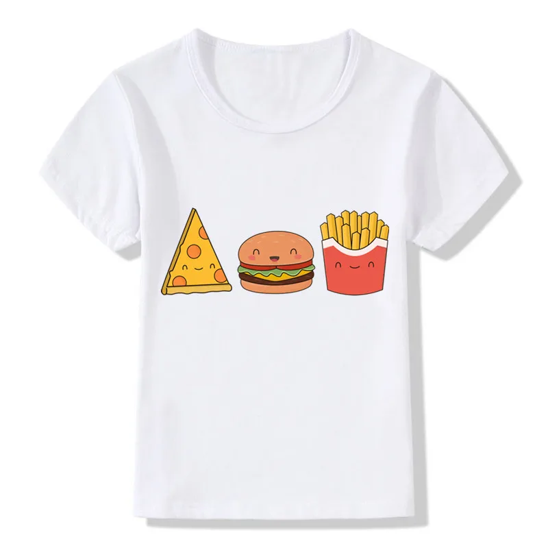 2019 детская забавная футболка с надписью &quotфаст фуд&quot для друзей &quot летняя Милая