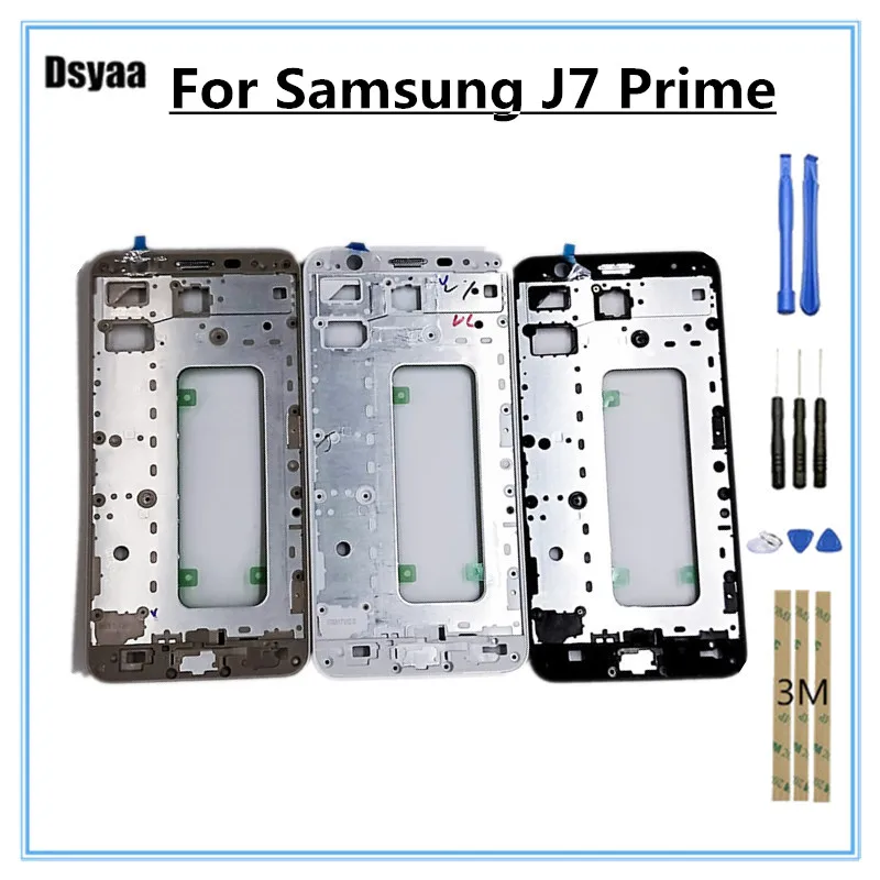 5 дюймов передняя рамка корпуса для Samsung Galaxy J7 Prime on7 2016 G610 Корпус ЖК панель Лицевая