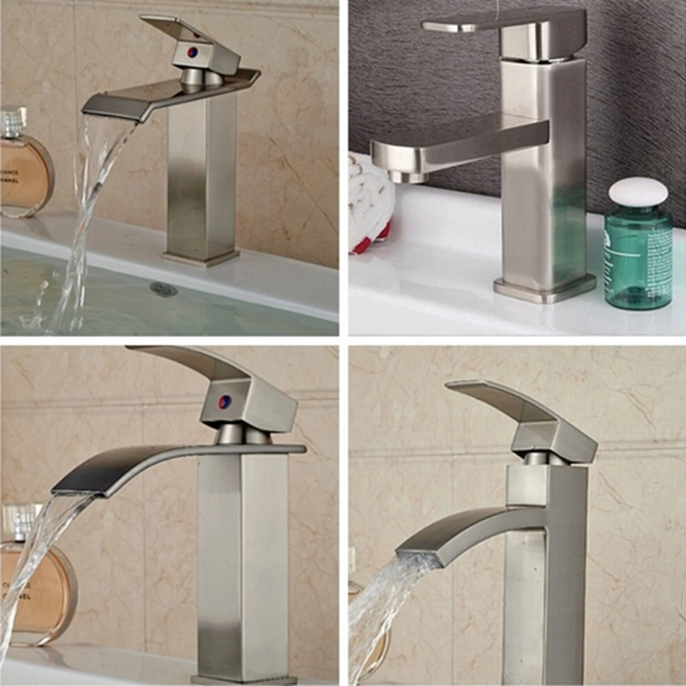 Новое поступление никелевый Матовый Твердый латунный кран для ванной раковины