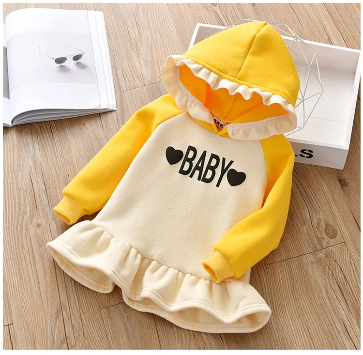 BibiCola 2018 girls dress cotton casual princess for children autumn long sleeve hoodies outfits kids bebe sport clothing | Детская