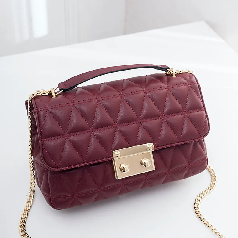 2019 богиня элегантности роскошная сумка из овчины женская цепь плед стеганая