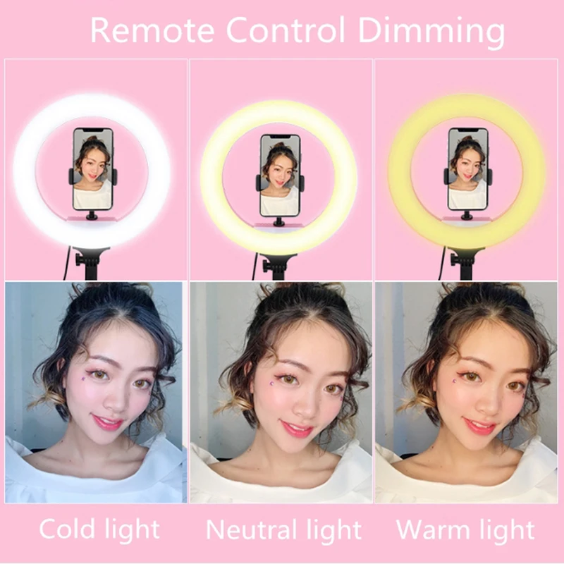 Затемнения светодиодный селфи кольцо светильник 24W 5600K Студия фотография Live