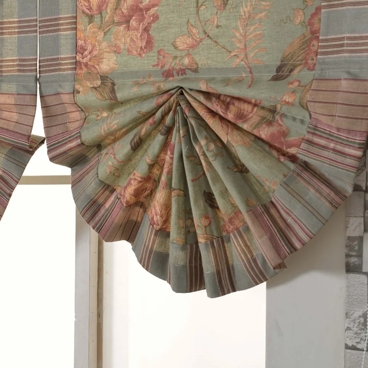 Занавески в римском стиле для гостиной спальни занавески форме веера цветы на