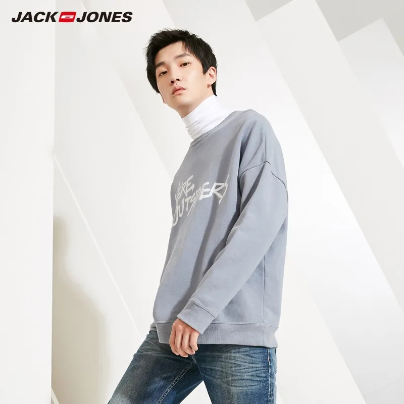 JackJones мужская толстовка с буквенным принтом пуловер рубашка одежда верхняя 218333559