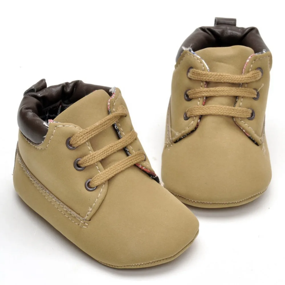 

Baby Boy Walking Shoes Classic Solid Color PU Mountaineering Low-Top Sports Frosted Soft Soles Baby Shoes Baby Shoes Boy