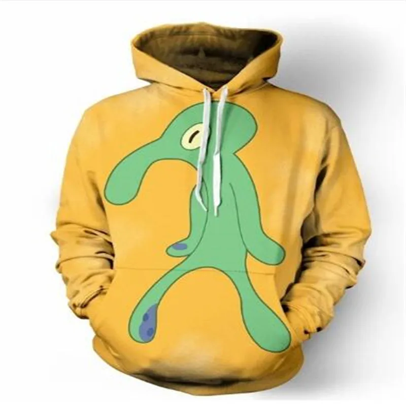 

Bold Brash Squidward Mens Hoodies 2020 Spring Autumn 3D Sweatshirts With Cap Casual Brand Hooded Hoodie Dropship