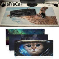 maiyaca in stocked funny lovely space cats rubber pad to mouse game locking edge rubber large mousepads keyboard mat desk mat
