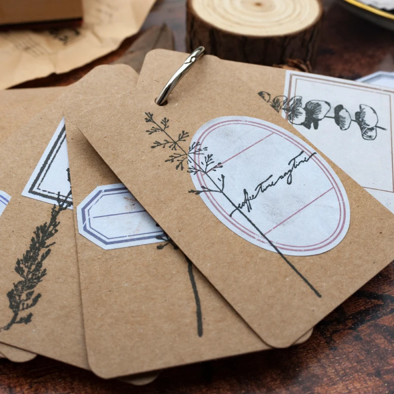 Retro Pragmatism Matchbox Boxed Sticker Pack Handbook Journal Diary Writable Decorative Paper Scrapbooking Diy Craft Stationery