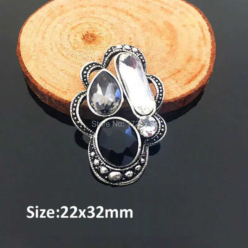 Классические Новые цветочные пуговицы 22x32 мм 10 шт. винтажные металлические