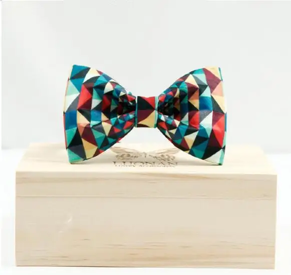 

Men Wedding tie Handwork Plaid Butterfly tie Bow tie Geometric patterns