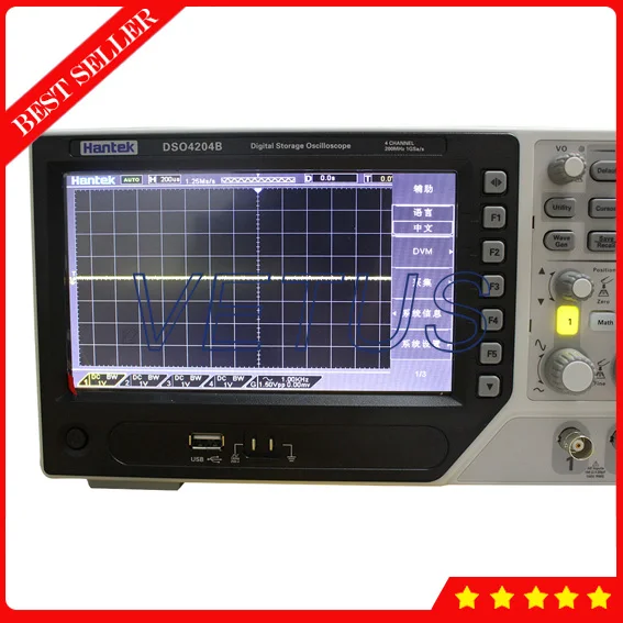 

DSO4204B Hantek бренд 4-канальный осциллограф с 200 МГц 1Gsa/s USB цифровой осциллограф цена