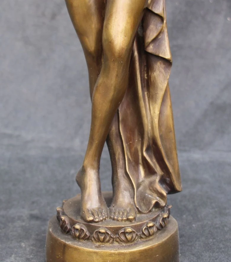 Бронзовая скульптура в стиле вестерн 20 дюймов Очаровательная Обнаженная Женская