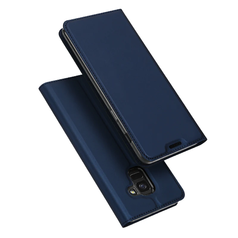 For Samsung Galaxy J6 2018 Wallet Cover DUX DUCIS Coque J4 Leather Flip Case Smasung Plus Phone Cases | Мобильные телефоны и
