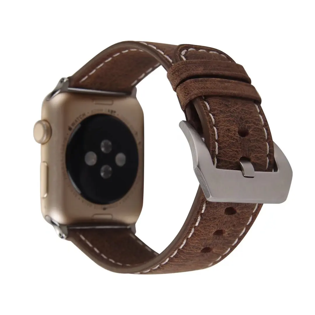 Ремешок из натуральной кожи для Apple Watch iWatch Series 1 2 3 4 5 6 se 7 8 38 40 41 мм 42 44 45 мм 49 мм (art.: 7a5129e24) - 7a5129e24