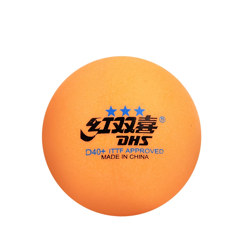 DHS 2018 new 3 star d40 + orange мячи для настольного тенниса звезды швом шары ABS пластик поли