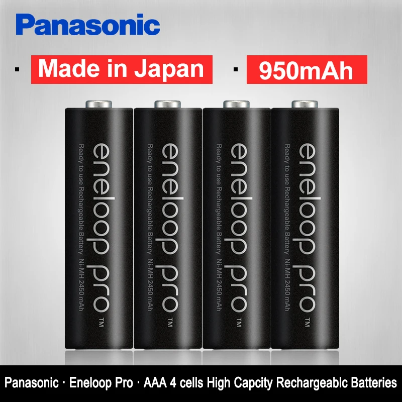 8 шт. перезаряжаемых Ni MH аккумуляторов Panasonic AA + AAA 1 2 в (aa 2550 мАч и aaa 950 мАч)
