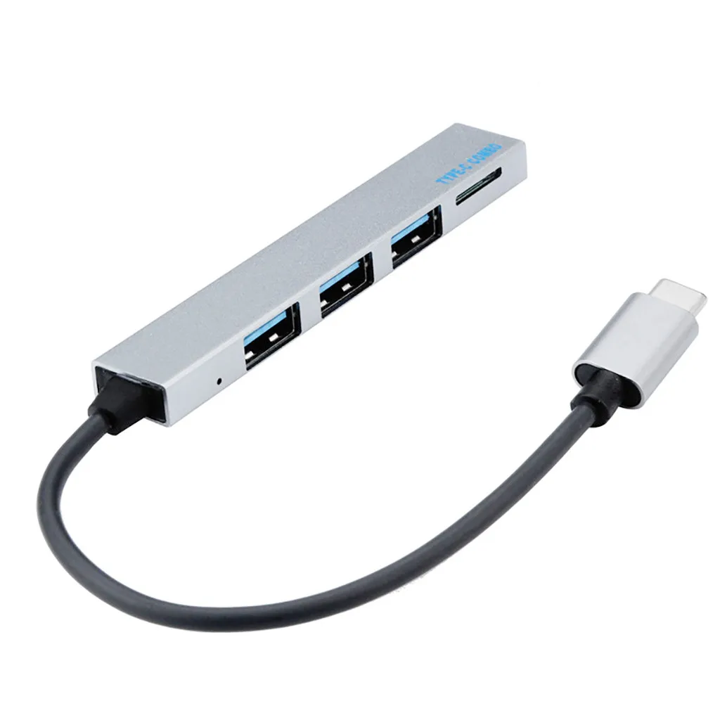 CARPRIE USB Hub Высокое качество алюминиевый сплав 3 порта Type-C к HUB + TF кардридер/TF