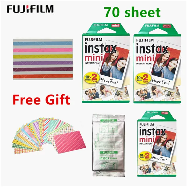 film 70 Оригинальная пленка Fujifilm 10-400 листов instax mini 9 8 пленок с белыми краями для моментальной печати mini 8 7s 25 50s 9 90 фотобумага для камеры - Цвет: film 70