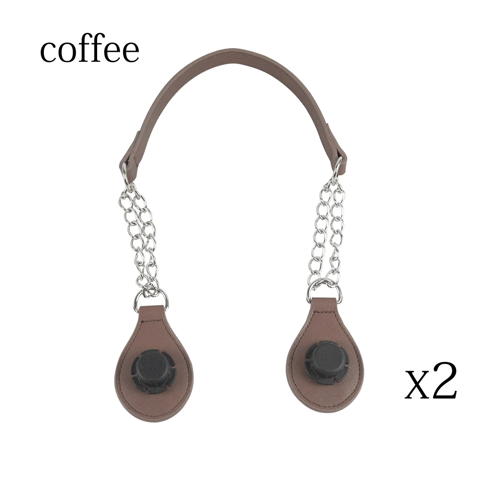 coffee Tanqu 1 пара металлический плечевой ремень-цепочка для Obag O Bag Красочные Drop End комбинированная Ручка для сумки - Цвет: coffee