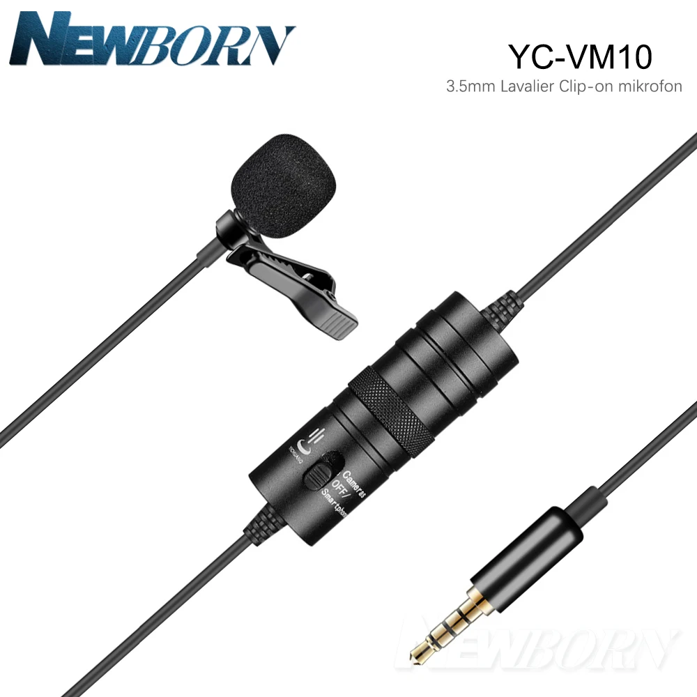 Мини гарнитура YC VM10 3 5 мм петличный микрофон на лацкане с зажимом