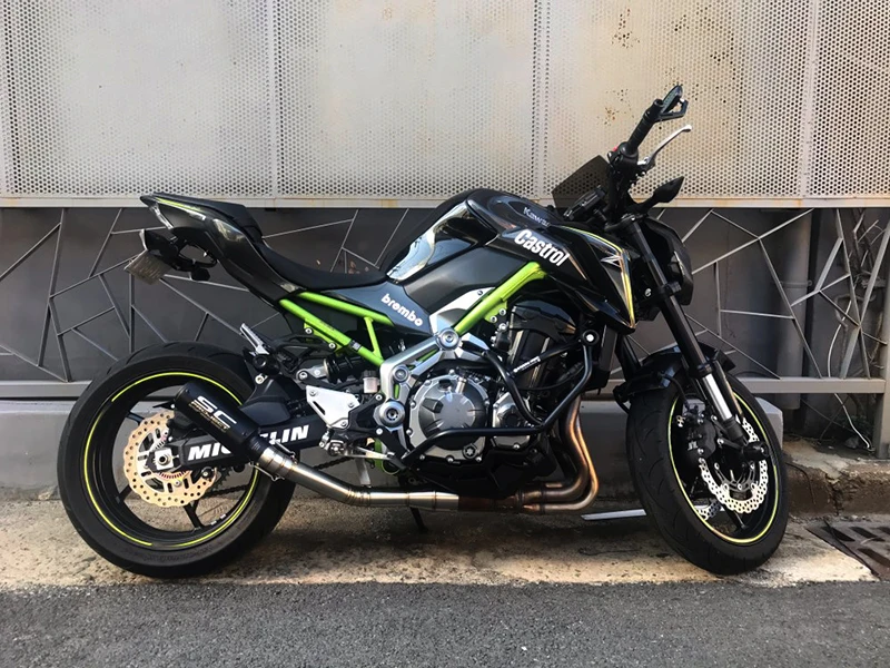 Z900 ninja 900, глушитель для мотоцикла, без барабана, нержавеющая сталь, Круглый 51 мм, для Kawasaki Z900 ninja900