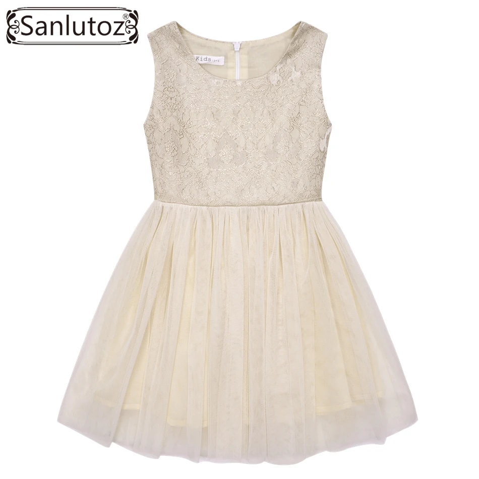 Sanlutoz Princess Girl Dress 2017 Toddler Children Clothing Luxury Kids Clothes Wedding Party Holiday Christmas | Детская одежда и