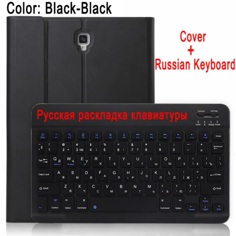 Чехол-клавиатура с Bluetooth на английском, испанском, русском, для samsung Galaxy Tab A 10,5,, SM-T590, SM-T595, T590, T595, чехол - Цвет: Russian Keyboard