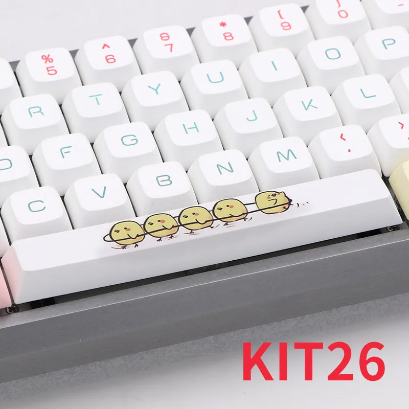 Five sides Dye-subbed PBT Spacebar 6.25U cherry profile keycap for DIY mechanical keyboard