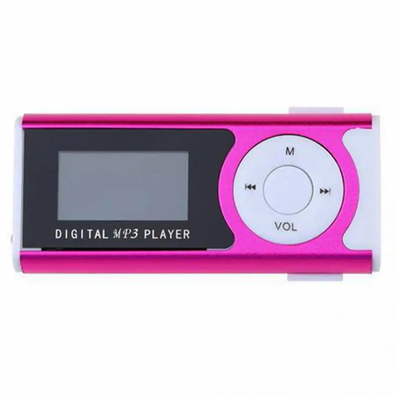 Мини ЖК-дисплей MP3 плеер Музыкальный плеер тип клип портативный MP3 с функцией динамика Поддержка TF карты функция фонарика