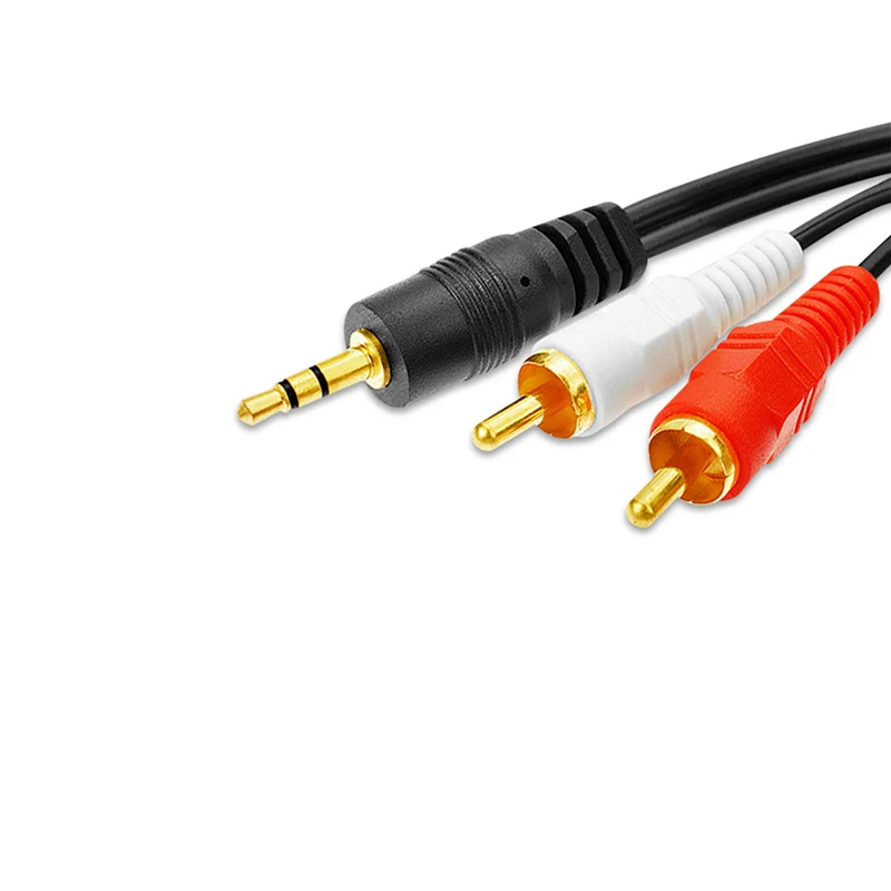 Высокое качество 1 5 м 3 мм Штекерный разъем для AV 2 RCA Мужской стерео музыкальный