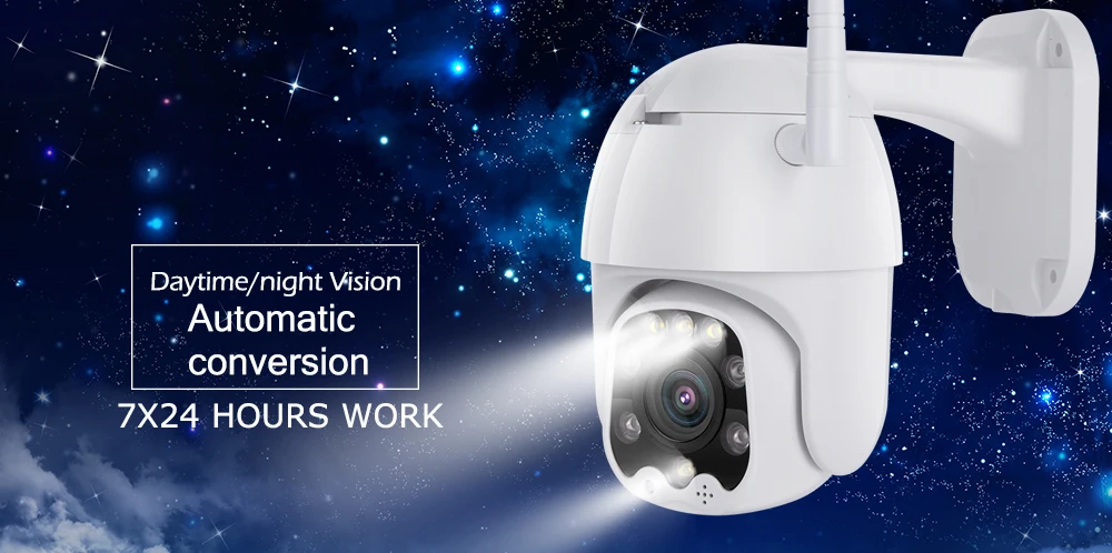 Наружная скоростная купольная IP камера 1080P PTZ беспроводная Wi Fi безопасности с