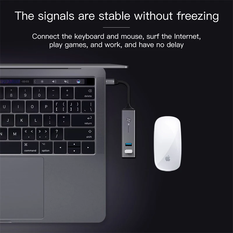 Baseus Мульти USB C концентратор к 3 0 USB3. Тип сплиттер для Macbook Pro Air несколько портов Type