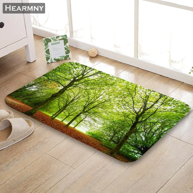 Nice Forest Doormat Outdoor Floor Mat Home Creative Super Soft Absorbent Bathroom Door Entrance 40X60cm 50x80cm | Дом и сад