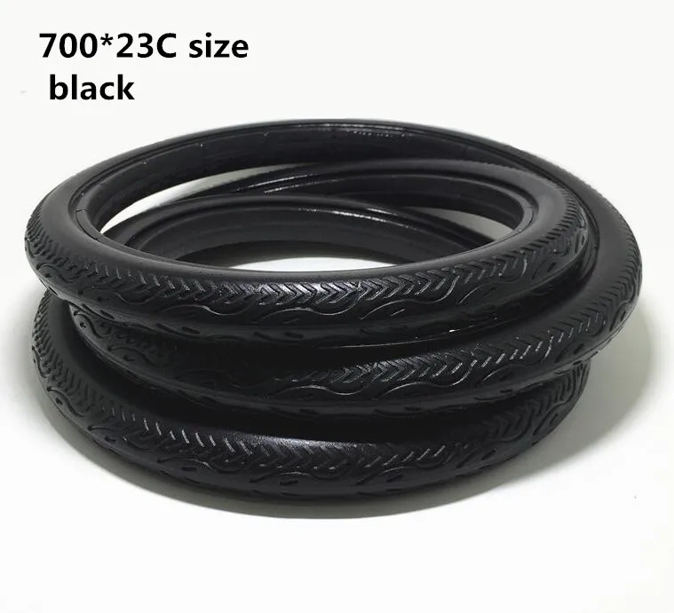 700-23C black Q294 мертвые шины Твердые шоссейные велосипеды бесплатно надувные шины взрывозащищенные 24*1/38 700* 23C шины вакуумные шины многоцветный на выбор - Цвет: 700-23C black