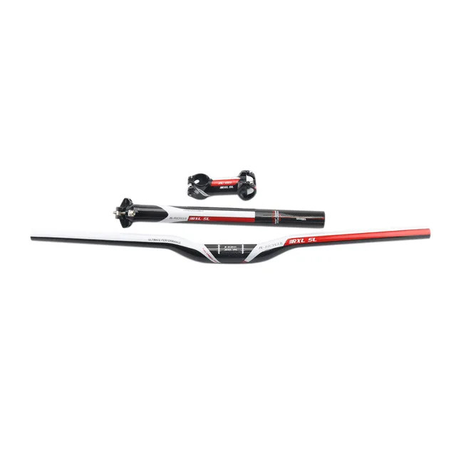 Set of 3 RXL SL велосипед углерода руль Mtb стволовых седло велосипеда сиденья Seatpost велосипед аксессуары легкий набор ручек - Цвет: Set of 3