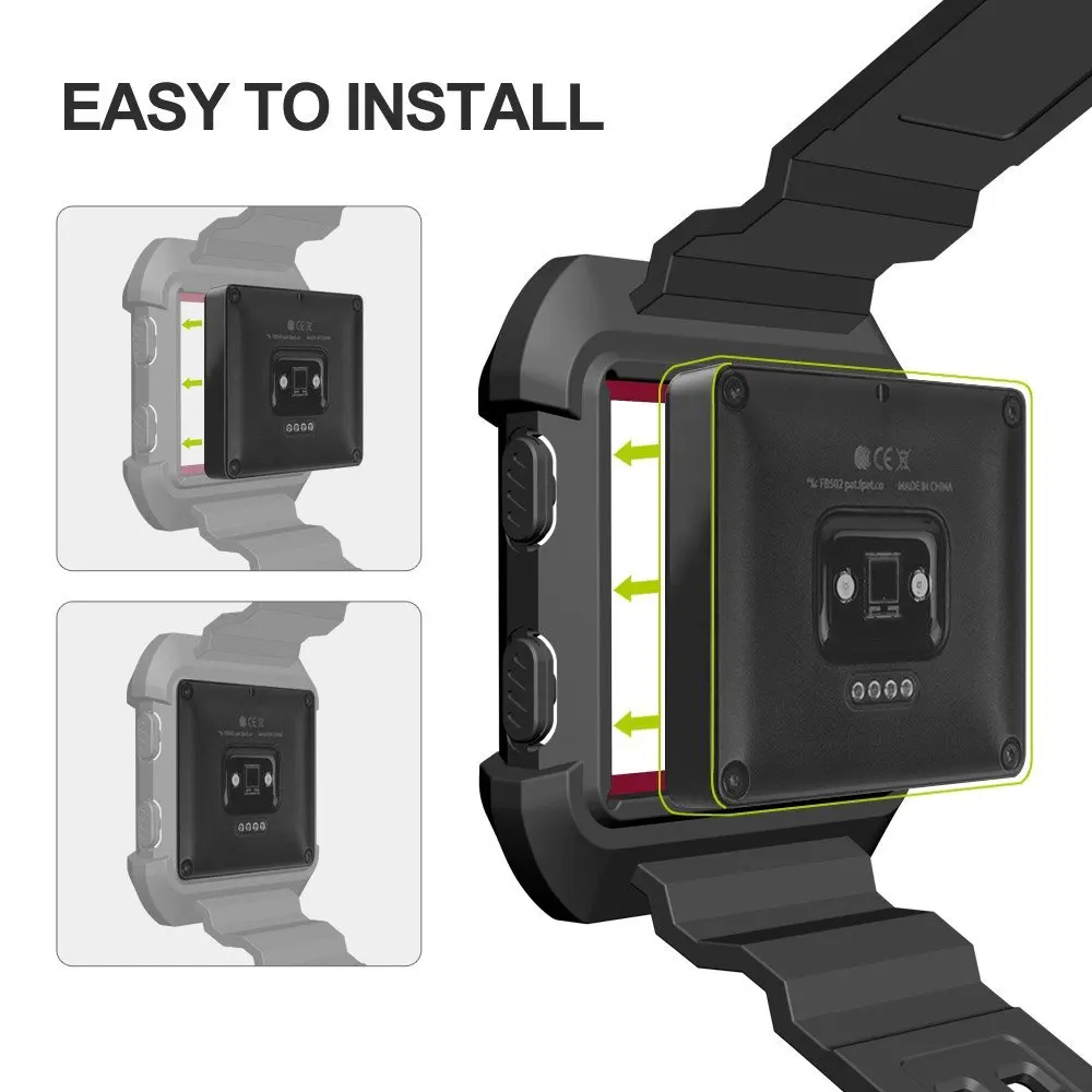 Для Fitbit Blaze smart watch frontier/классические сменный Браслет для ремешок часов с чехол 2in1