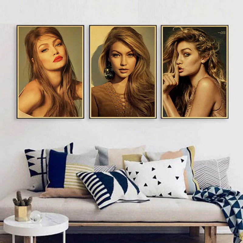 Супер Модель Gigi Hadid винтажный бумажный плакат настенная живопись украшение дома 42X30 см 30X21 см