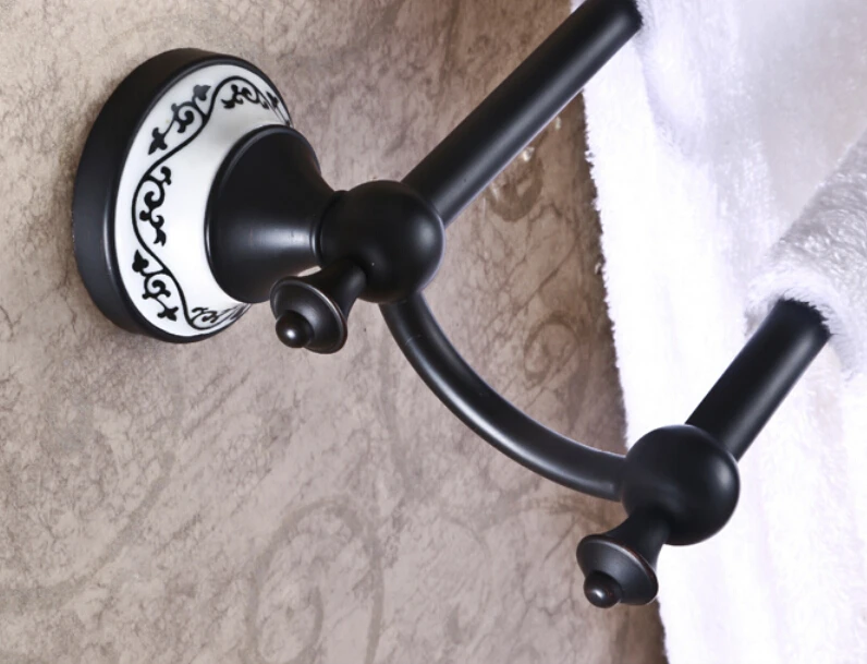 Ванная комната настенный Штанги для полотенец латунь двойной Полотенца шельфа