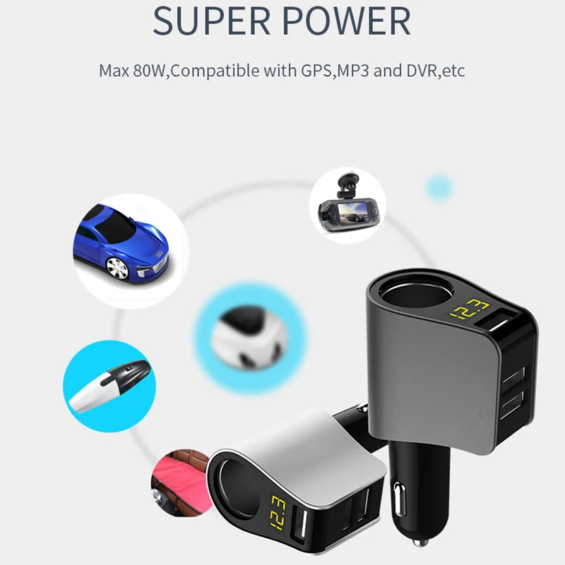 Evewher 3.1A DVR 3USB автомобильное зарядное устройство для мобильного телефона в